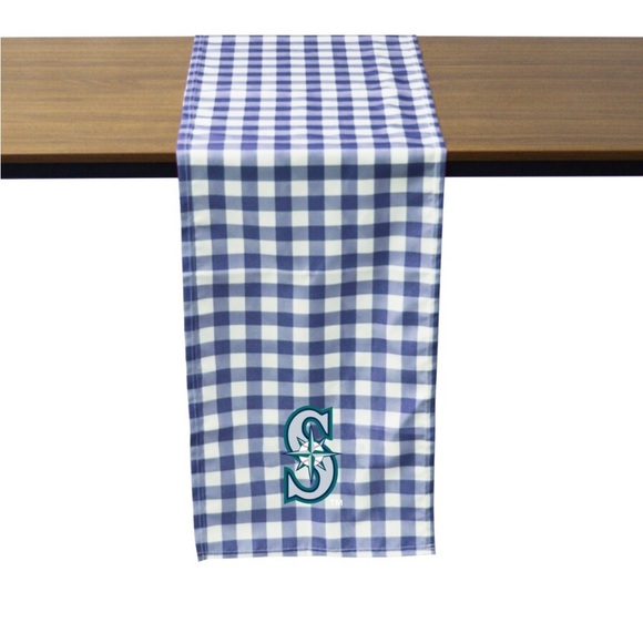 Seattle Mariners 14”x 72” Checkered Table Runner - Picture 3 of 3